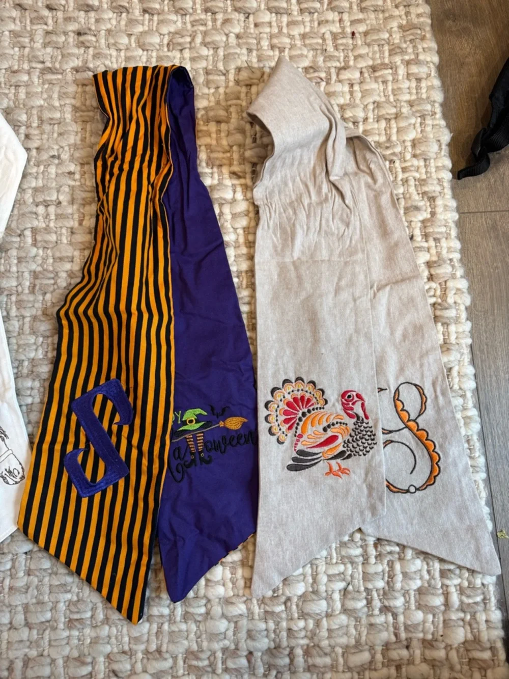 Six wreath sashes only / not wreath for sale- various holidays for single door